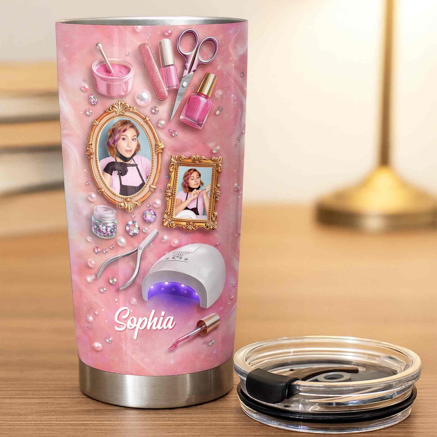 Fabulous Nail Tech Life With Custom Photo And 3D Nail Tools - Personalized Custom Stainless Steel Tumbler 20oz 30oz - JBS188_TB