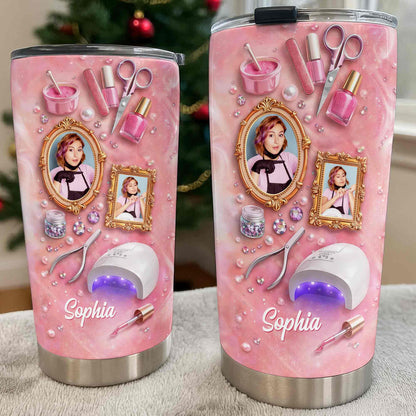 Fabulous Nail Tech Life With Custom Photo And 3D Nail Tools - Personalized Custom Stainless Steel Tumbler 20oz 30oz - JBS188_TB
