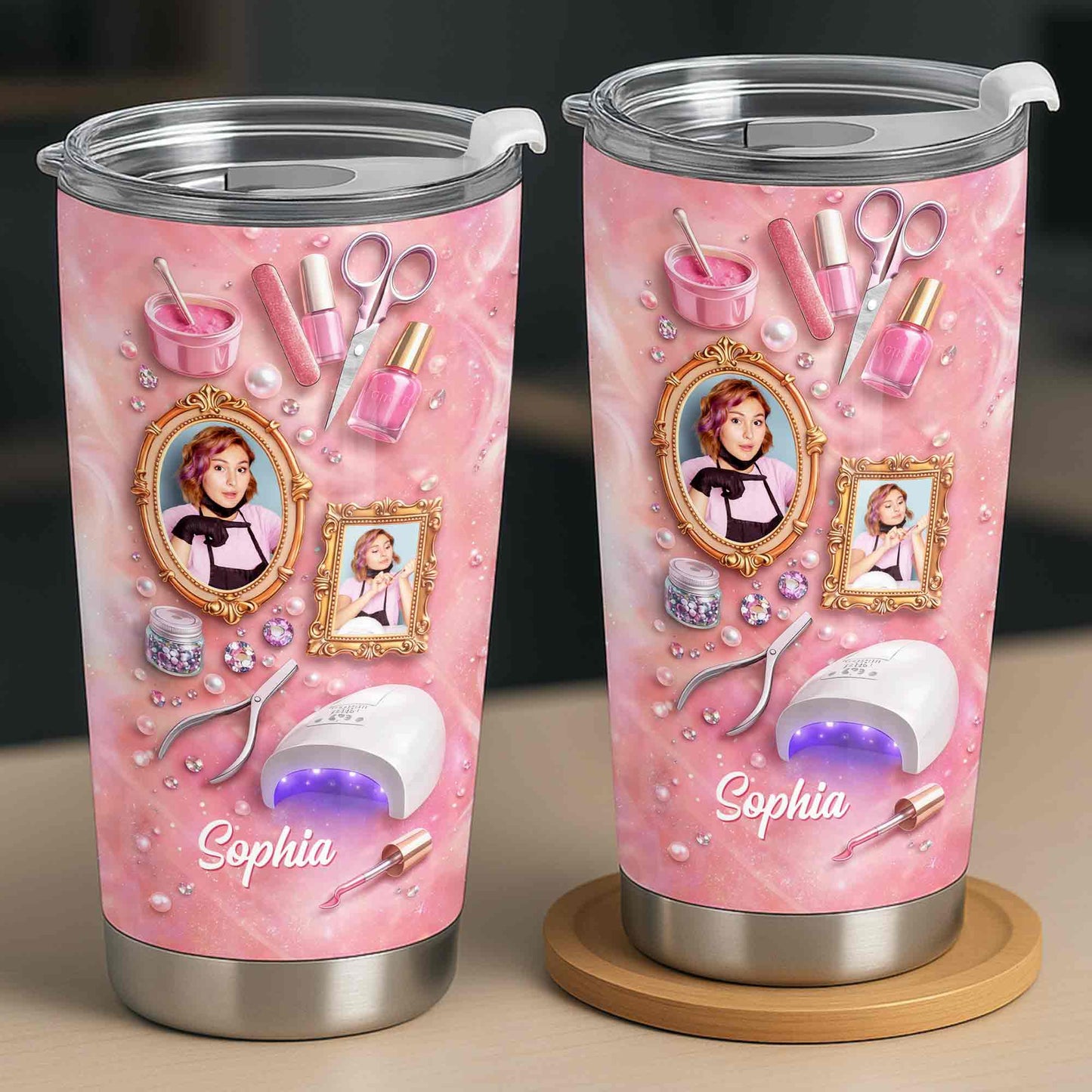 Fabulous Nail Tech Life With Custom Photo And 3D Nail Tools - Personalized Custom Stainless Steel Tumbler 20oz 30oz - JBS188_TB