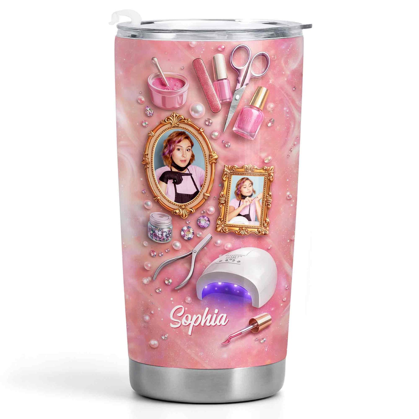 Fabulous Nail Tech Life With Custom Photo And 3D Nail Tools - Personalized Custom Stainless Steel Tumbler 20oz 30oz - JBS188_TB