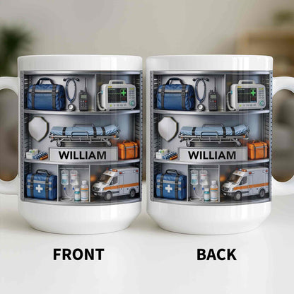 Save Lives Every Day Ambulance Driver With Medical Equipment 3D Effect - Personalized Custom Coffee Mug - JBS213_MG