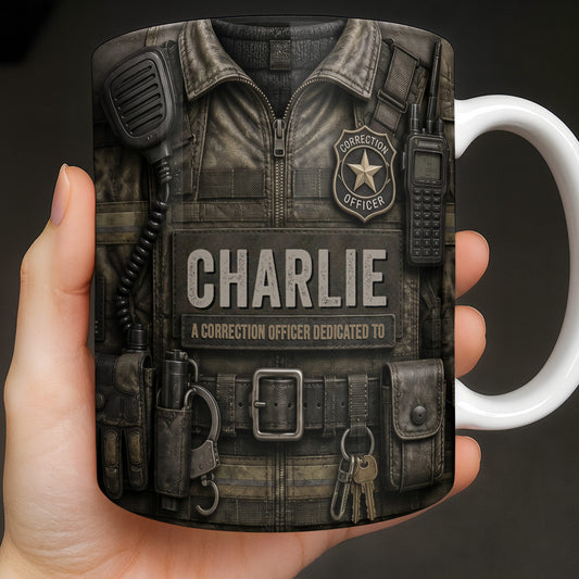 A Correction Officer Dedicated To Custom Tactical Vest Uniform - Personalized Custom Coffee Mug - JBS315_MG