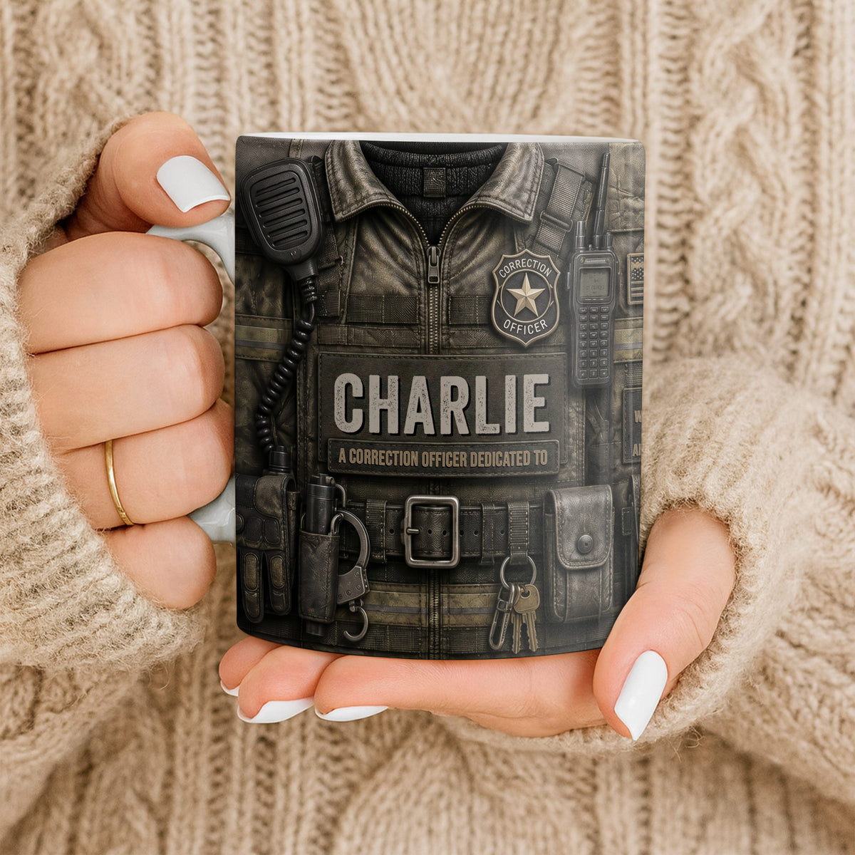 A Correction Officer Dedicated To Custom Tactical Vest Uniform - Personalized Custom Coffee Mug - JBS315_MG