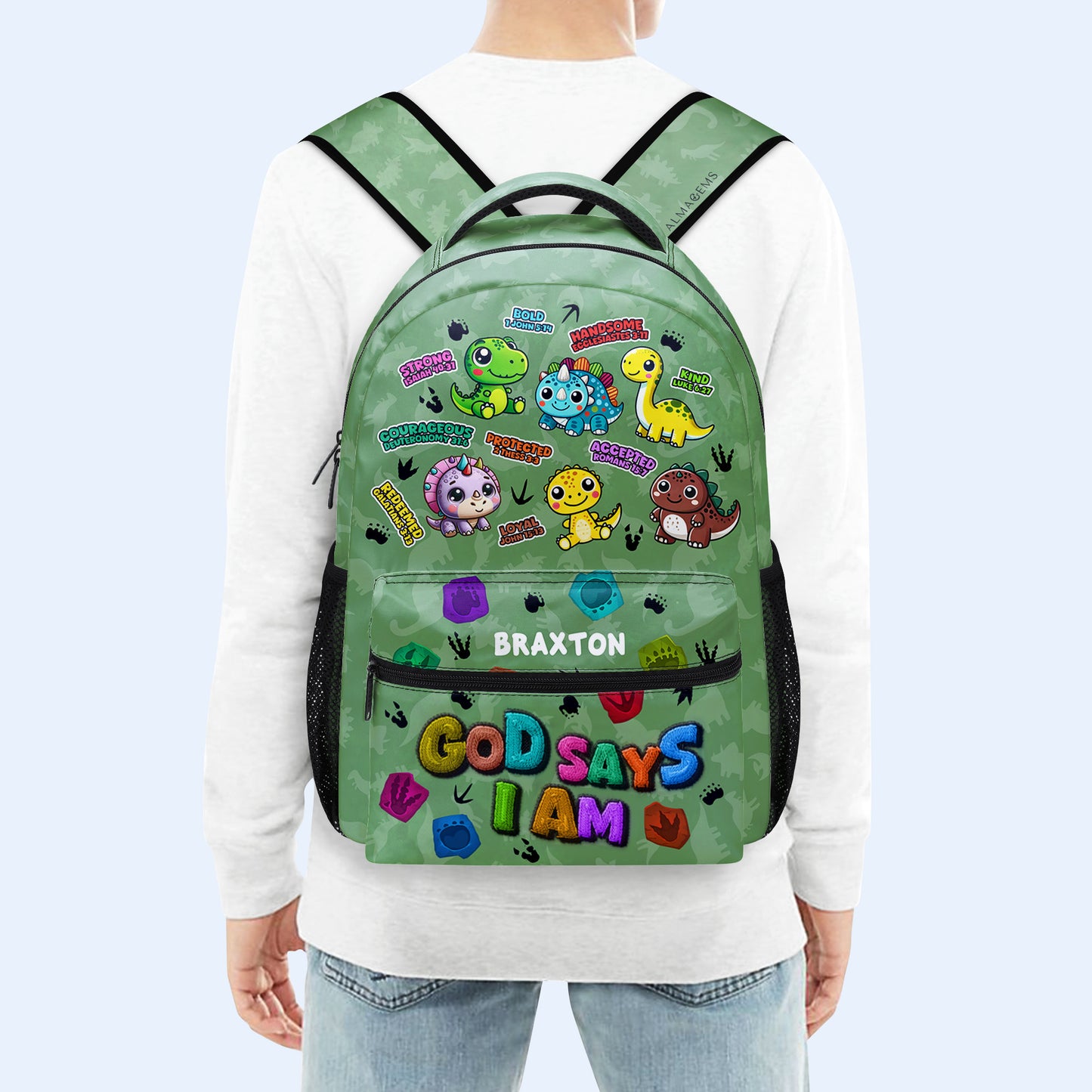 Dios dice que soy - Mochila personalizada personalizada - KID001_CB