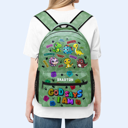 God Says I Am - Personalized Custom Backpack - KID001_CB