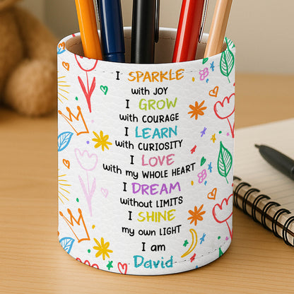 I Sparkle With Joy, Grow With Courage, Stars and Hearts Design