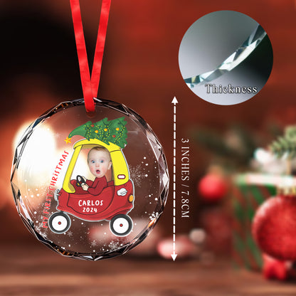 My First Christmas Custom Circle Ornament