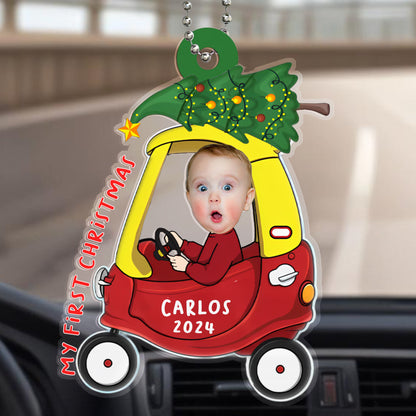 My First Christmas Car Ornament - Personalized Custom Acrylic Ornament, Car Ornament - KID002_HGO