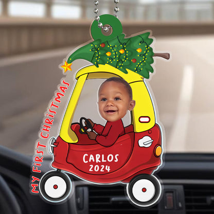 My First Christmas Car Ornament - Personalized Custom Acrylic Ornament, Car Ornament - KID002_HGO