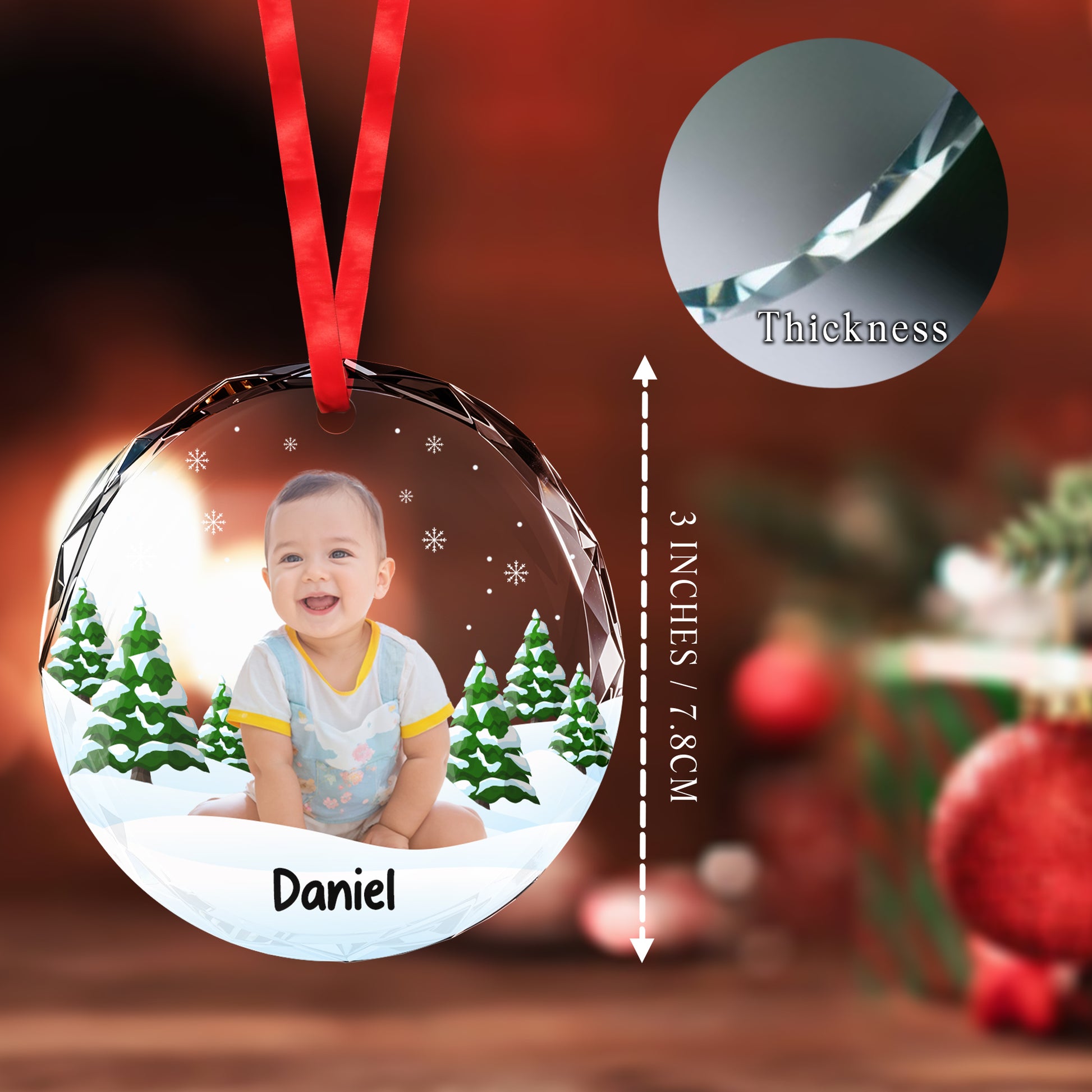 Cherish Every Magical Moment Custom Circle Ornament