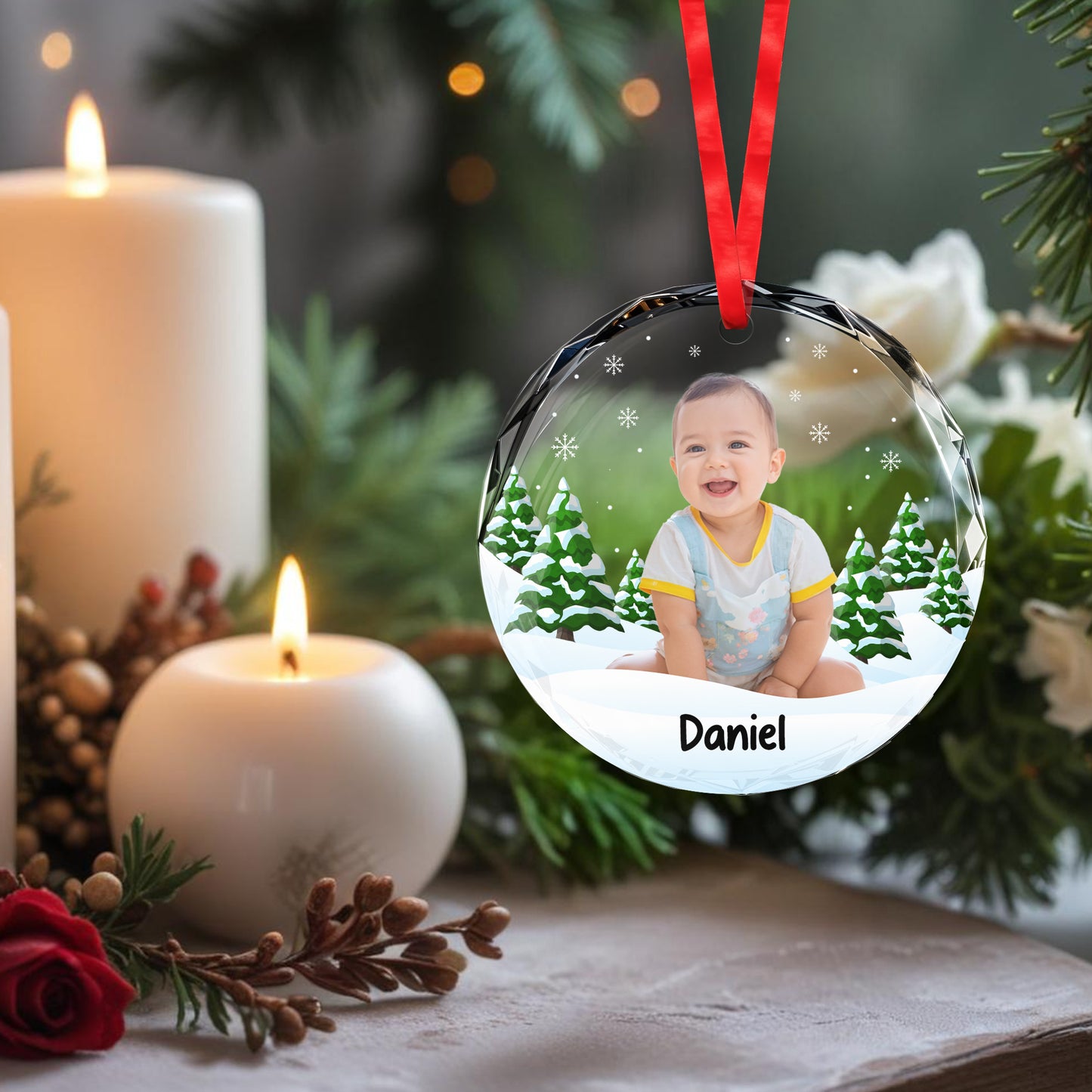 Cherish Every Magical Moment Custom Circle Ornament