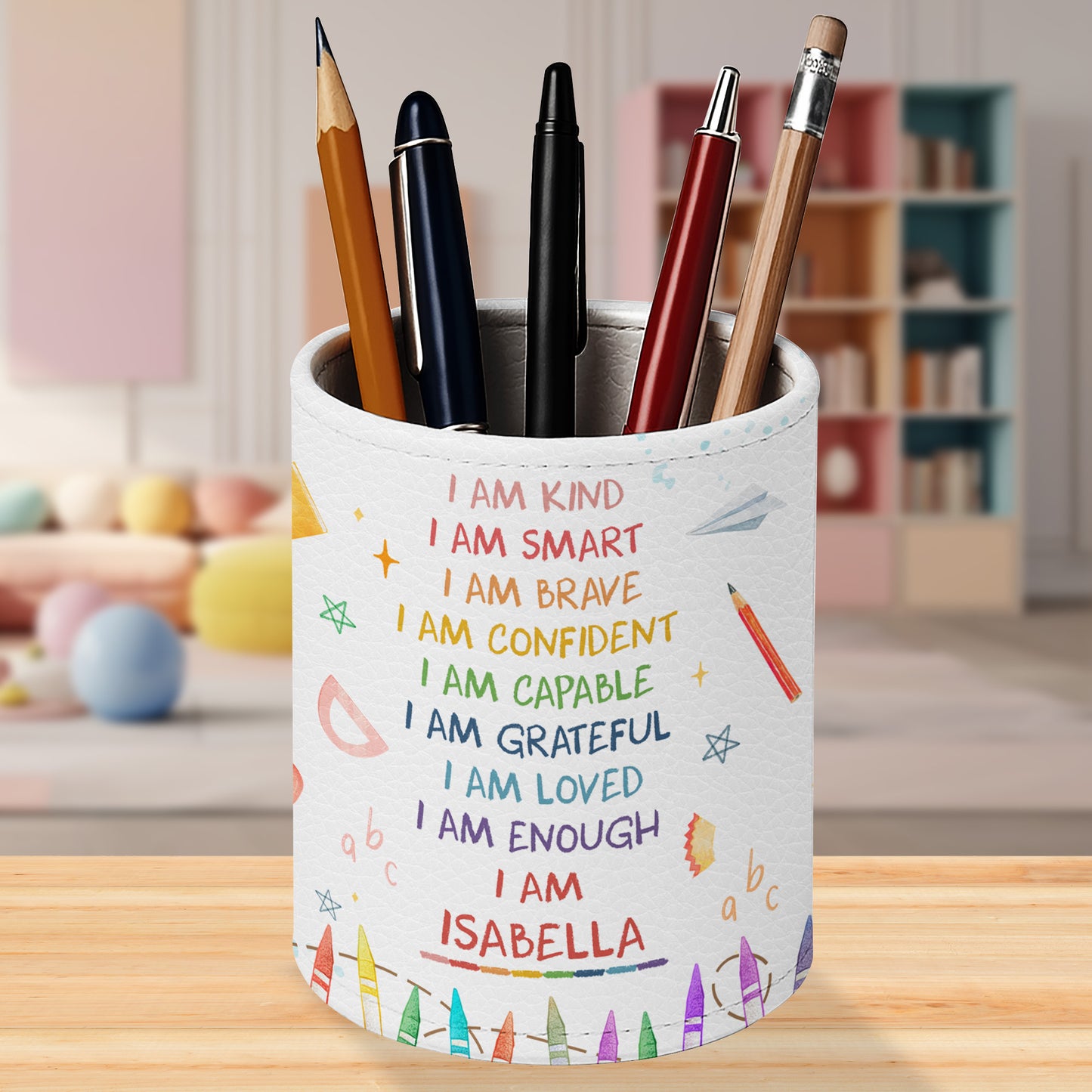 I Am Kind, I Am Smart, I Am Brave, Colored Pencils and Crayons