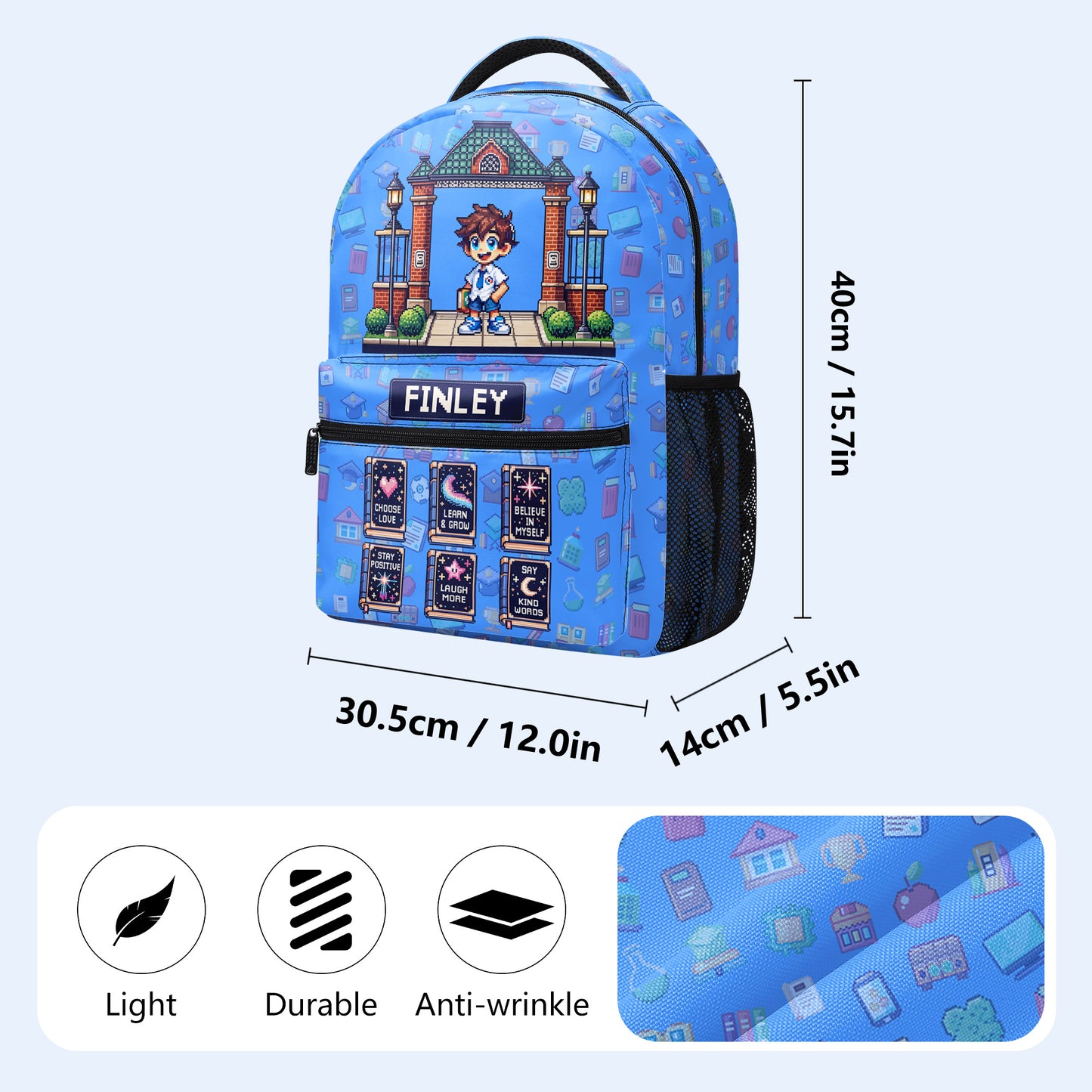 Aprende más - Mochila personalizada personalizada - KID010_CB