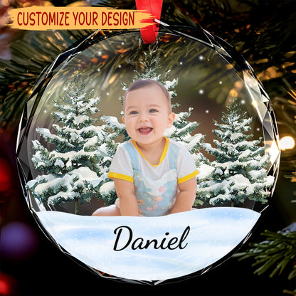 Capture Your Magical Moments Forever Ornament - Personalized Custom Circle Glass Ornament - KID010_CGOR