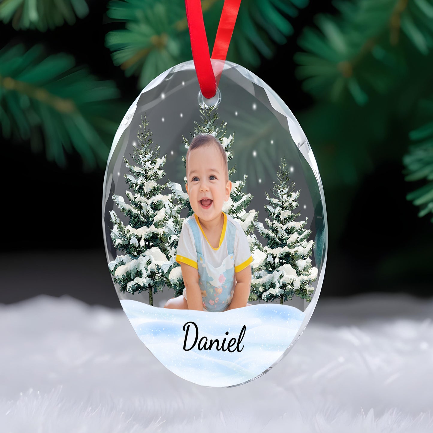 Capture Your Magical Moments Forever Ornament - Personalized Custom Circle Glass Ornament - KID010_CGOR