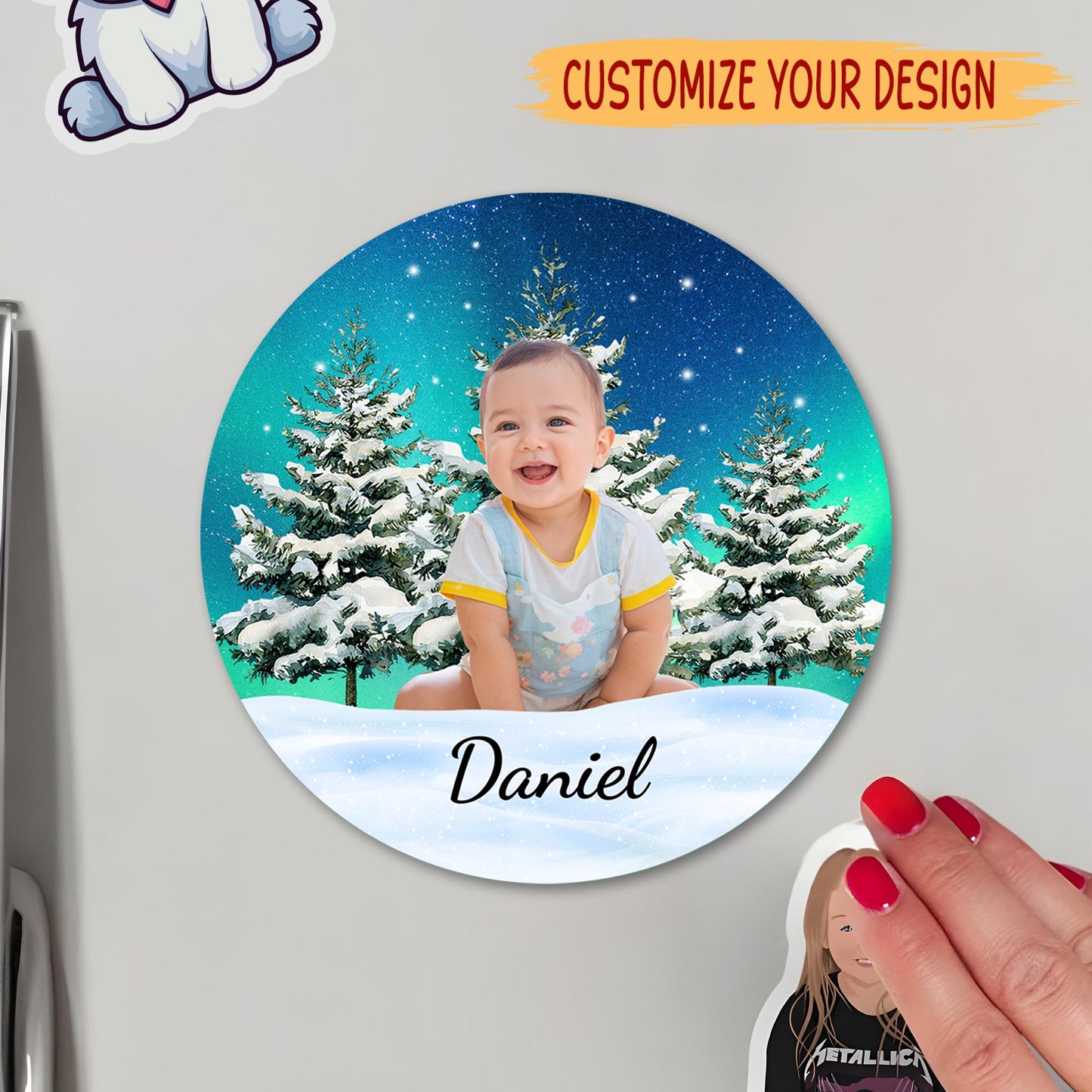 Celebrate Your Little Star's Joyful Moments - Personalized Custom Fridge Magnet - KID010_MAGN