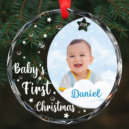 Baby's First Christmas, Featuring Snowflakes and Stars