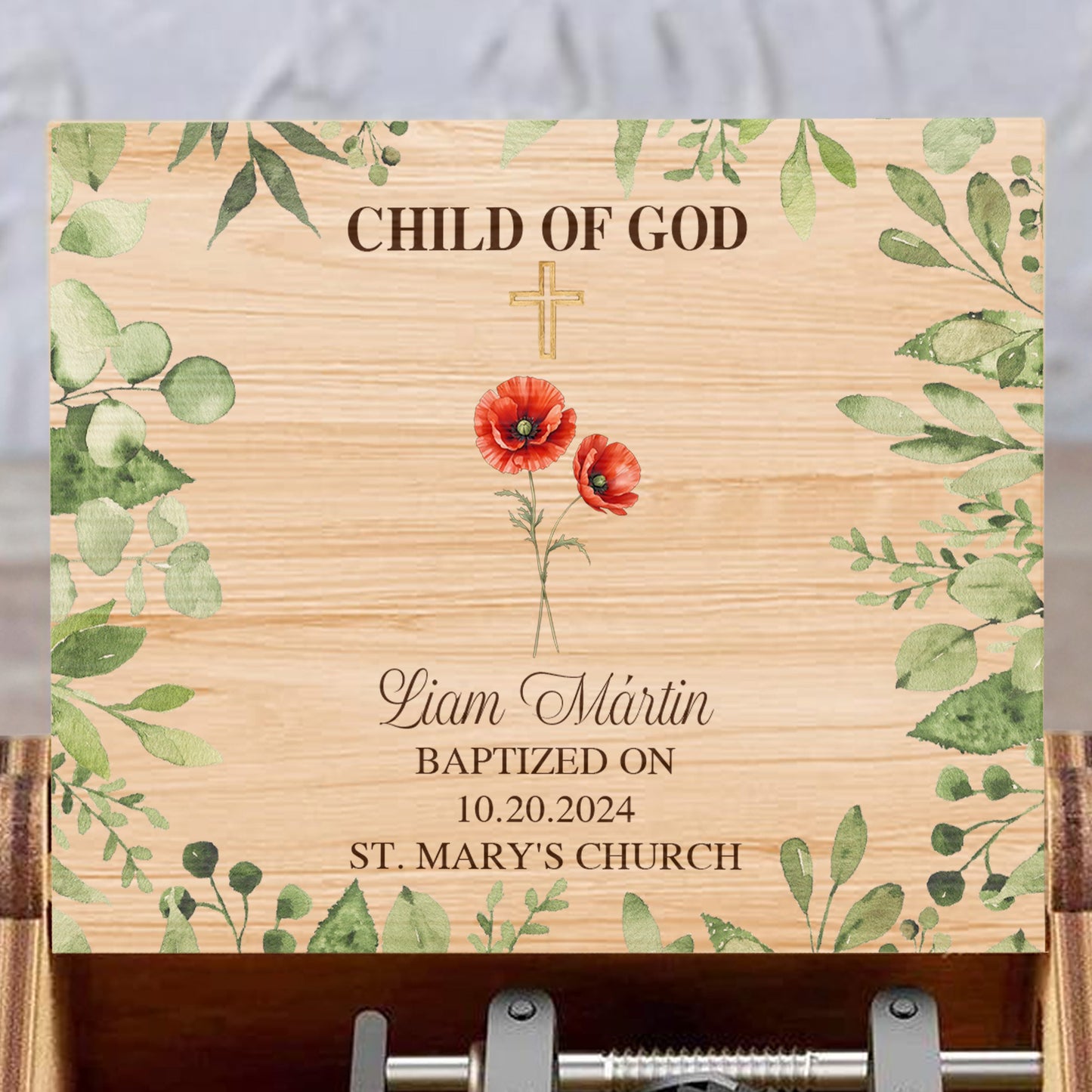 Child Of God With Leaves And Poppies