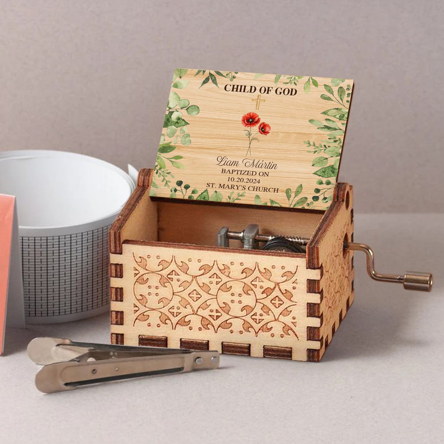 Child Of God With Leaves And Poppies