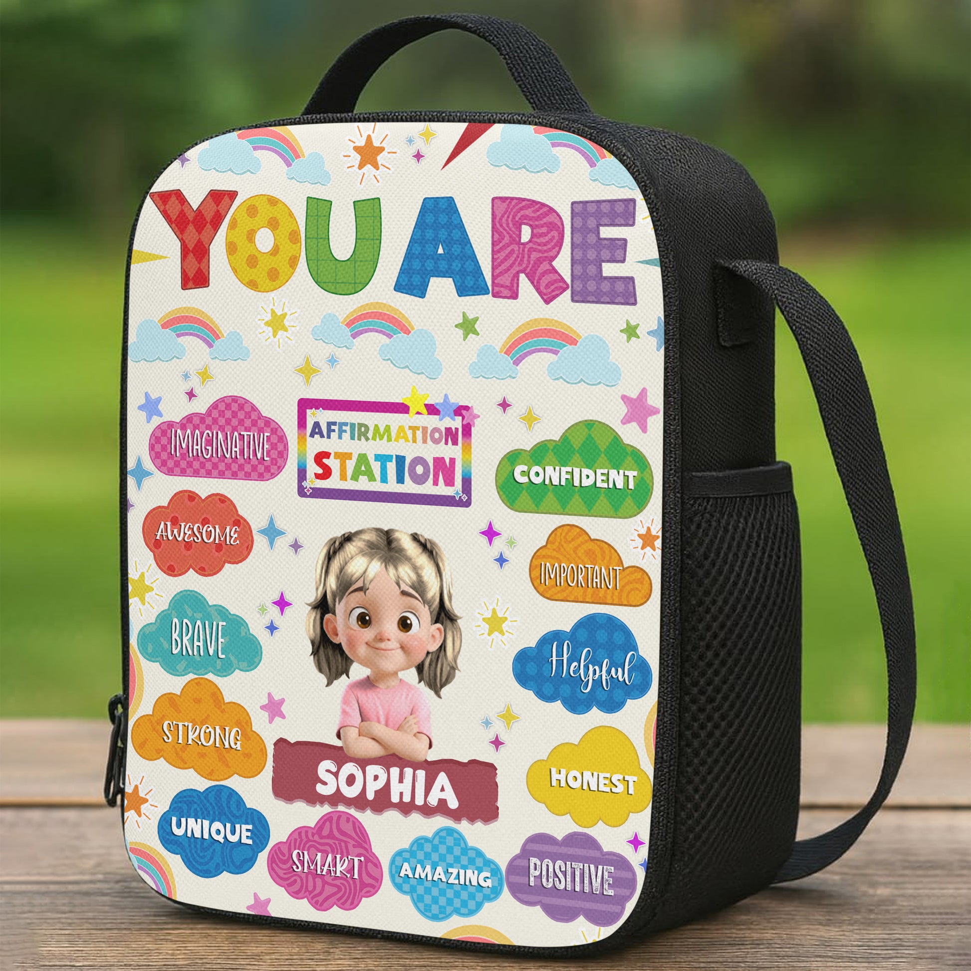 You Are Brave, Strong, Unique, Rainbows and Stars Design