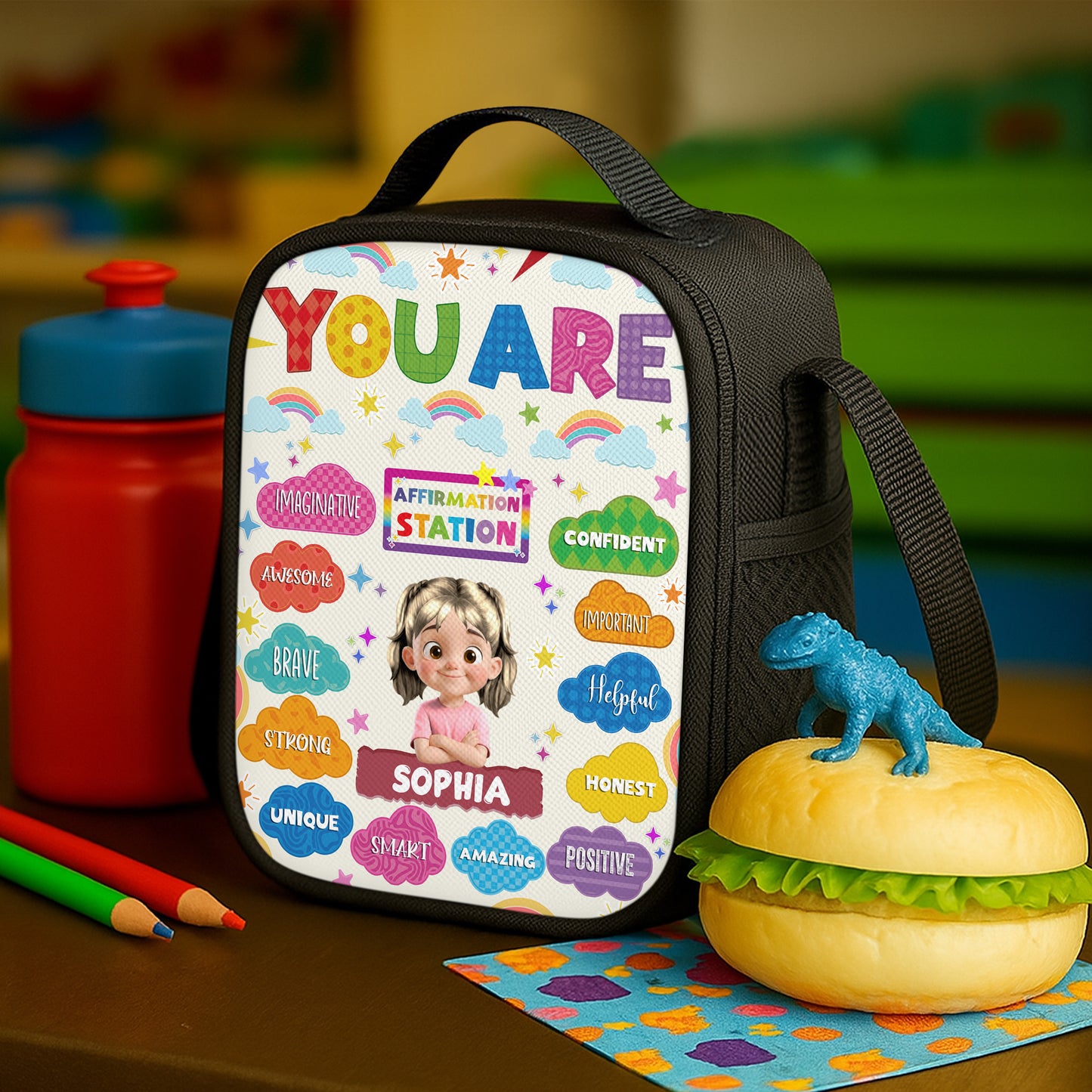 You Are Brave, Strong, Unique, Rainbows and Stars Design