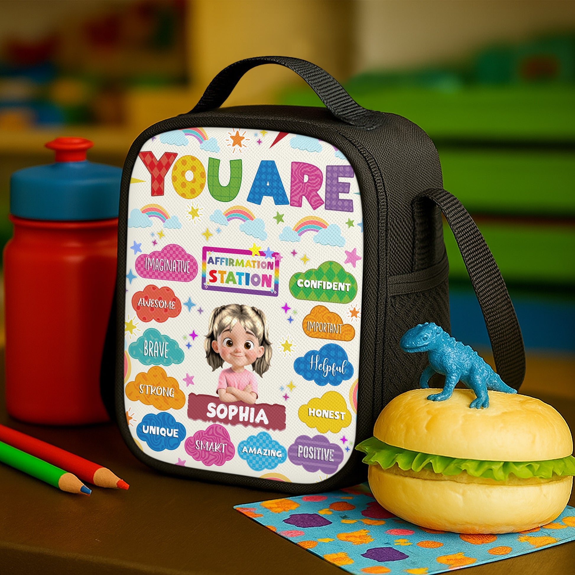 You Are Brave, Strong, Unique, Rainbows and Stars Design