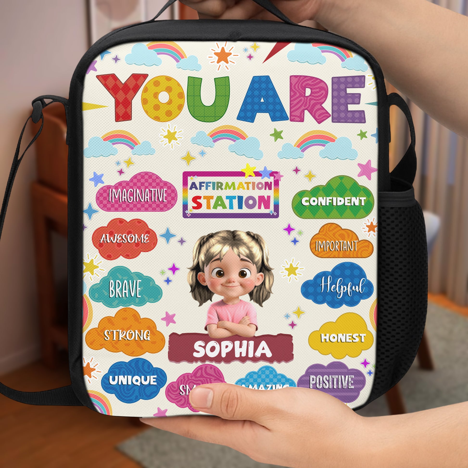 You Are Brave, Strong, Unique, Rainbows and Stars Design