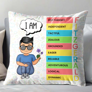 I Am Forthright Independent Personal Traits Doodle Pillow