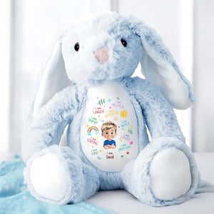 I Am Unique, I Am Helpful, I Am Grateful, Positive Affirmations On Bunny
