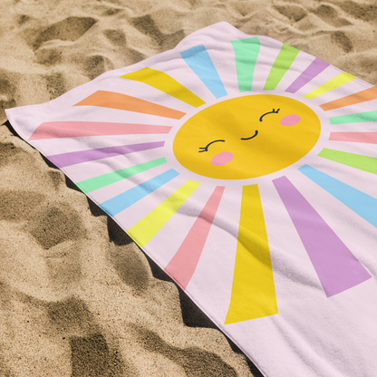 Enjoy Sunny Days With A Smile, Sun And Colorful Rays