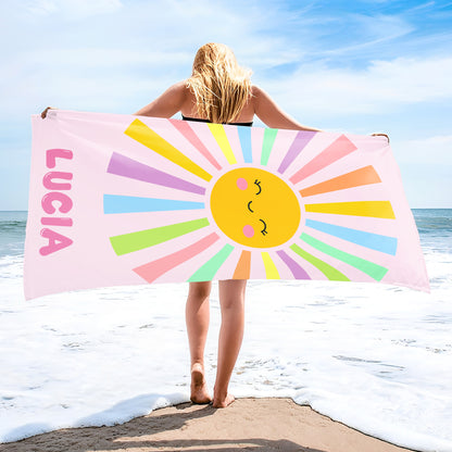 Enjoy Sunny Days With A Smile, Sun And Colorful Rays