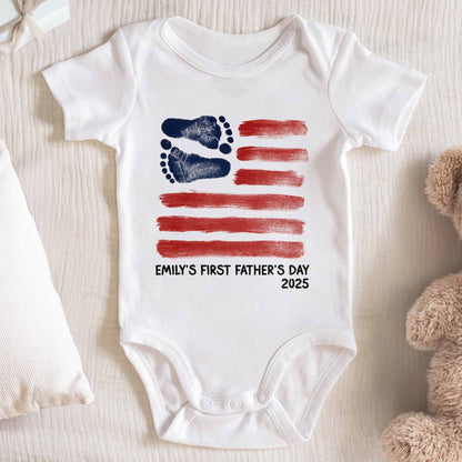 Emily's First Father's Day 2025, Footprints And Stripes