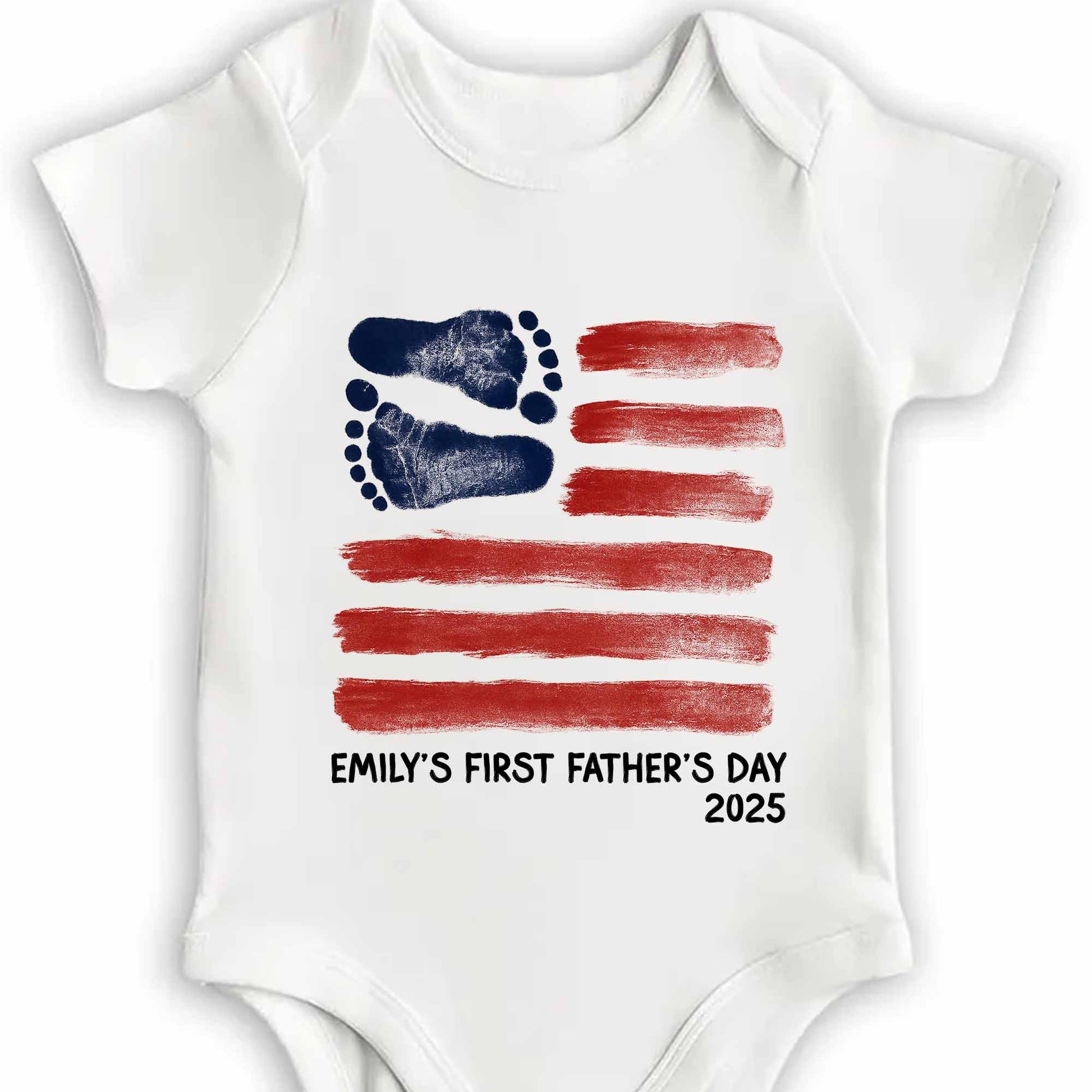 Emily's First Father's Day 2025, Footprints And Stripes