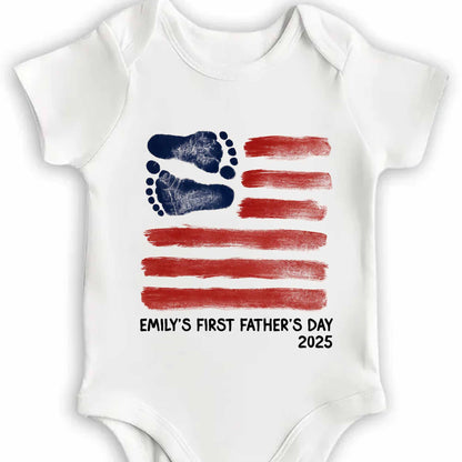 Emily's First Father's Day 2025, Footprints And Stripes