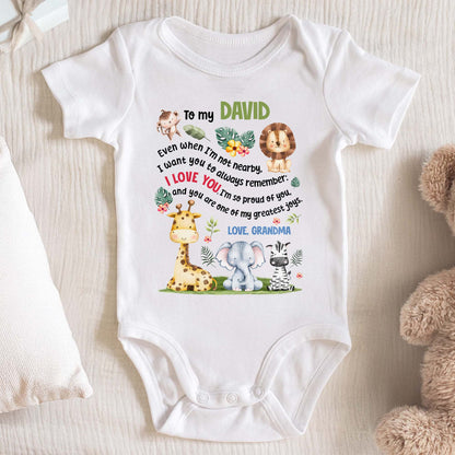 To My [Name], Even when I'm not nearby, I want you to always remember: Jungle Animals and Flowers