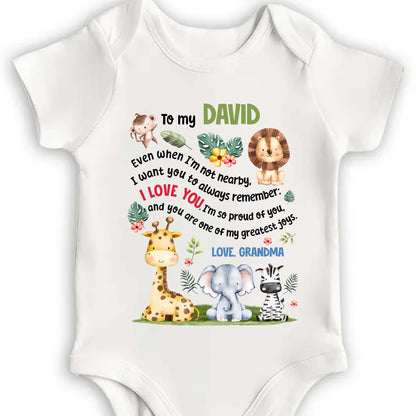 To My [Name], Even when I'm not nearby, I want you to always remember: Jungle Animals and Flowers