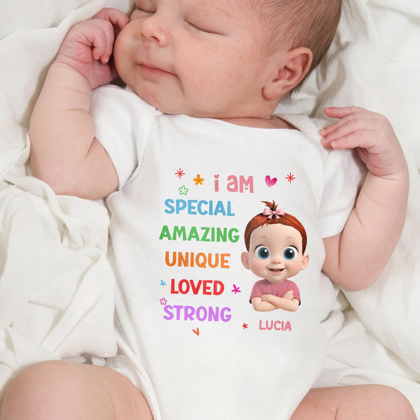 I Am Special Amazing Unique Loved Strong, Baby Design