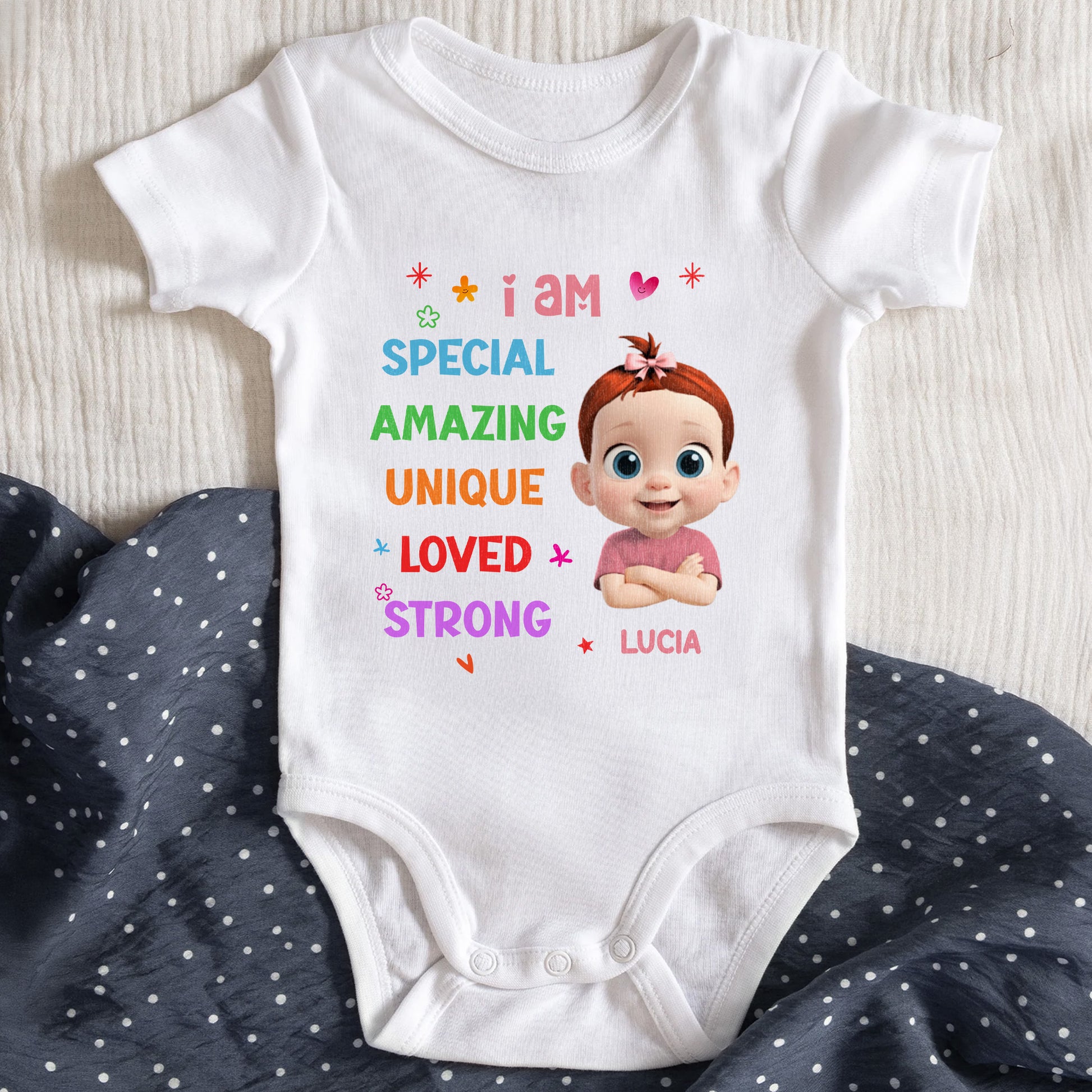 I Am Special Amazing Unique Loved Strong, Baby Design
