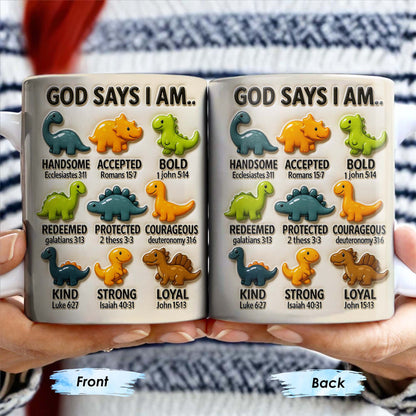 God Says I Am Handsome, Accepted, Bold, Dinosaurs and Bible Verses