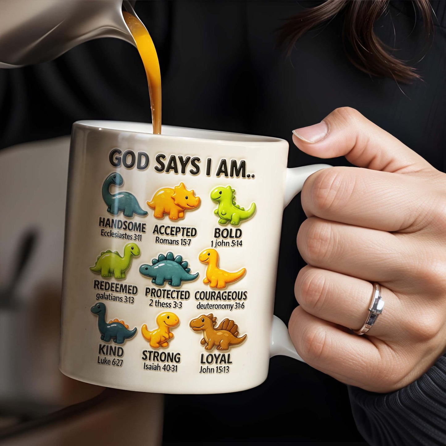 God Says I Am Handsome, Accepted, Bold, Dinosaurs and Bible Verses