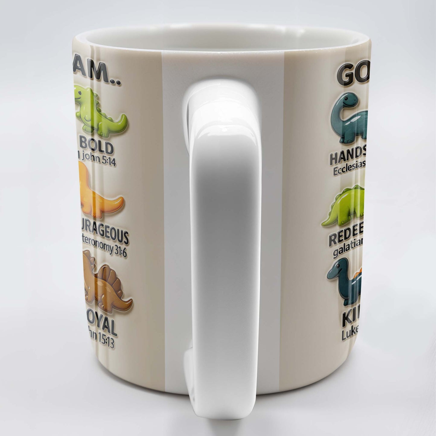 God Says I Am Handsome, Accepted, Bold, Dinosaurs and Bible Verses