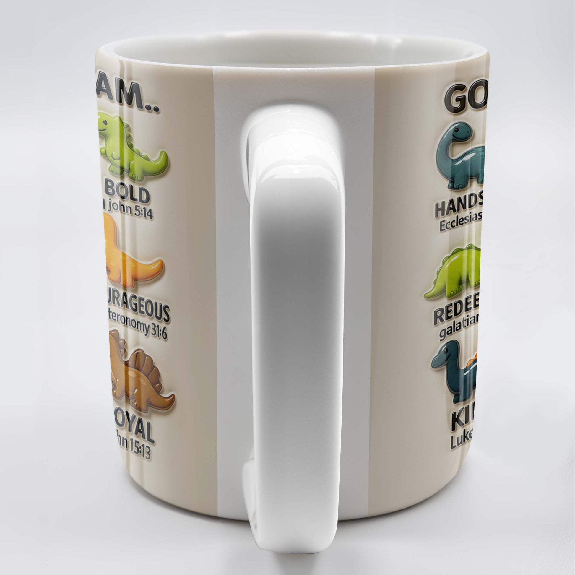 God Says I Am Handsome, Accepted, Bold, Dinosaurs and Bible Verses