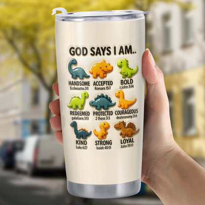God Says I Am Handsome, Accepted, Bold, Dinosaurs and Bible Verses