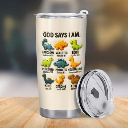 God Says I Am Handsome, Accepted, Bold, Dinosaurs and Bible Verses