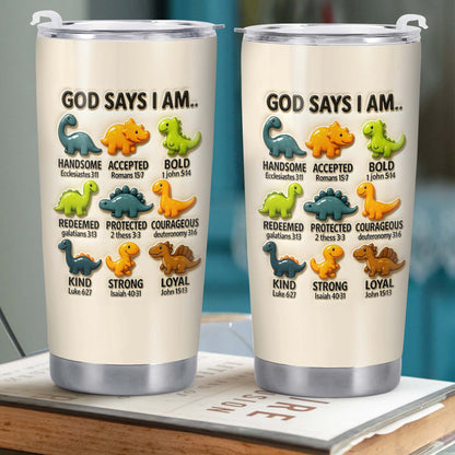 God Says I Am Handsome, Accepted, Bold, Dinosaurs and Bible Verses