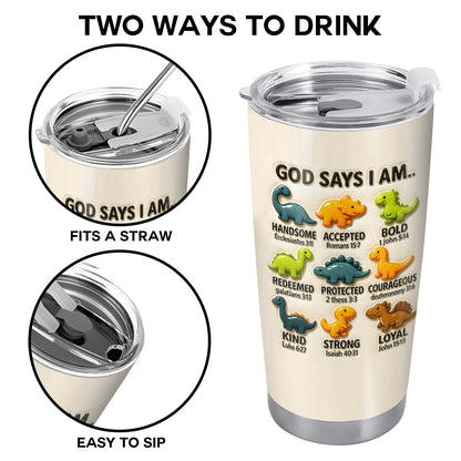 God Says I Am Handsome, Accepted, Bold, Dinosaurs and Bible Verses