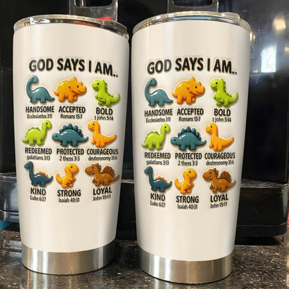 God Says I Am Handsome, Accepted, Bold, Dinosaurs and Bible Verses