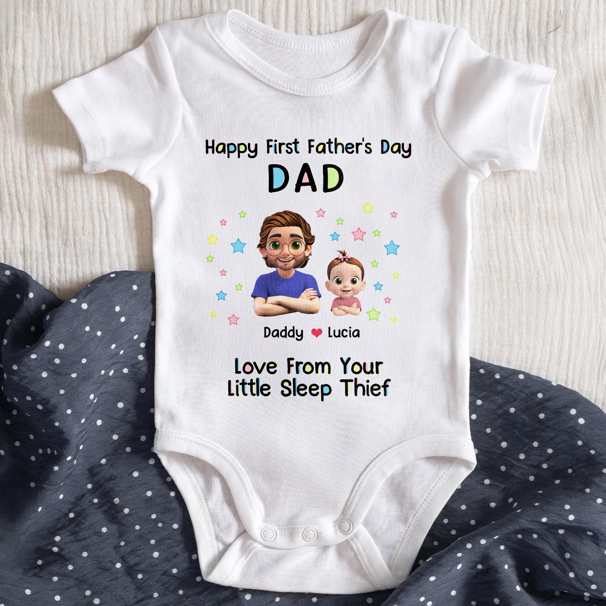Happy First Father's Day Dad, Cartoons Of Dad And Baby