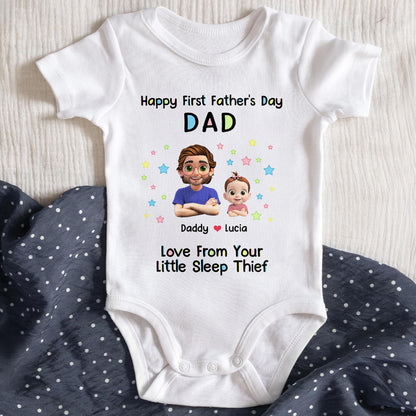 Happy First Father's Day Dad, Cartoons Of Dad And Baby