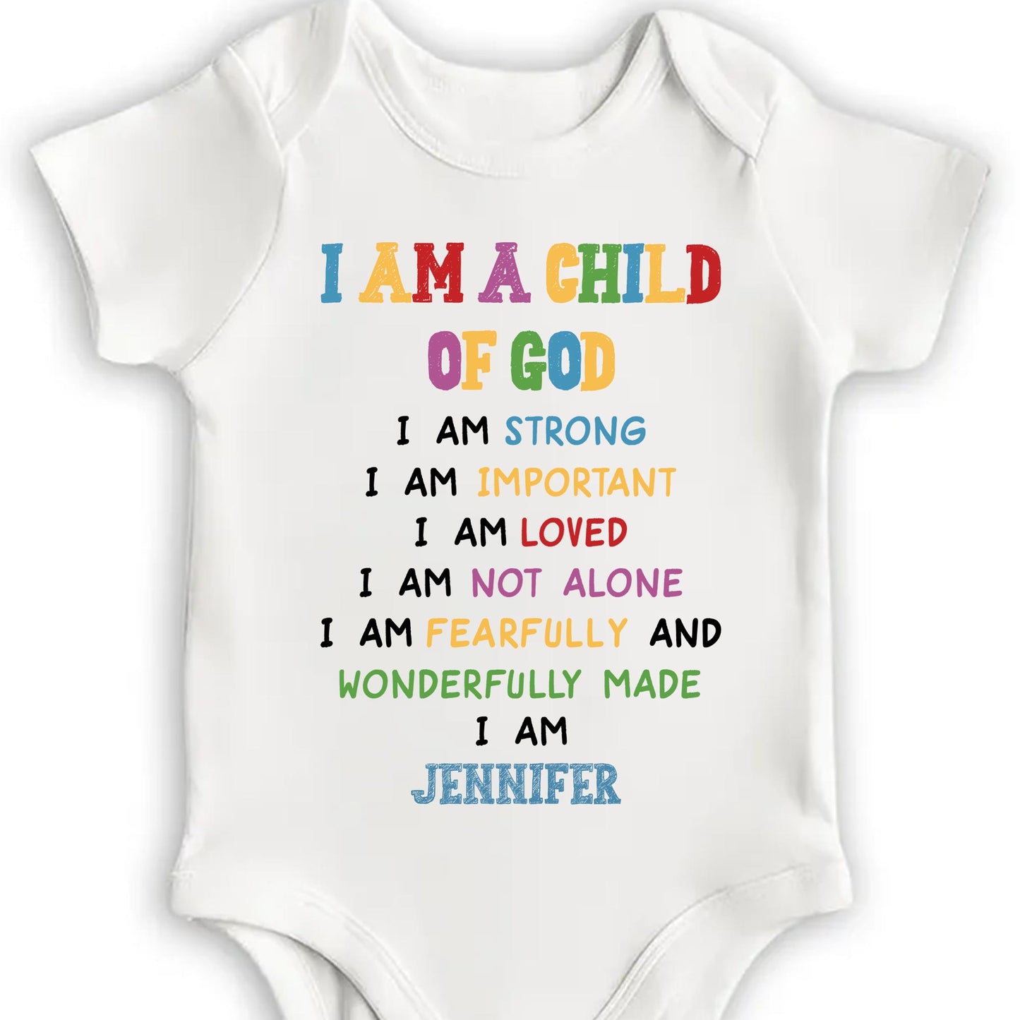 "Soy un hijo de Dios", Body inspirador para bebé - Body personalizado - KID086_ONES